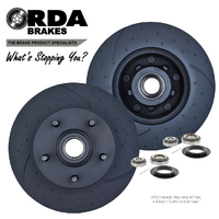 RDA14D RDA DIMPLED SLOTTED FRONT BRAKE ROTORS + WHEEL BEARINGS for Holden HQ-WB