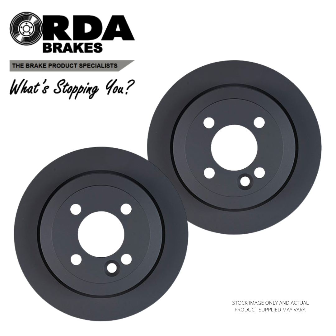 Front Rotors + Ceramic Brake Pads + Wheel Hub Bearings Kit – 2002-2006 Mini Cooper, Detroit Axle