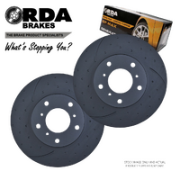 DIMPLED SLOTTED FRONT DISC ROTORS + PADS for JEEP WRANGLER JK *302mm RDA7420D