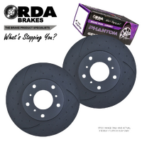DIMPLED SLOTTED FRONT DISC ROTORS + PADS for JEEP WRANGLER JK 332mm RDA8369D