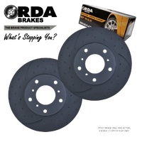 DIMPLED SLOTTED REAR DISC BRAKE ROTORS + PADS for JEEP WRANGLER JK RDA7422D