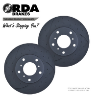 DIMPLED SLOTTED FRONT BRAKE ROTORS for JEEP WRANGLER TJ *82mm HIGH RDA96D