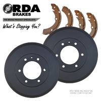 REAR BRAKE DRUMS + SHOES for HOLDEN RODEO RA 3.0L Turbo Diesel 2003-2008 RDA6558