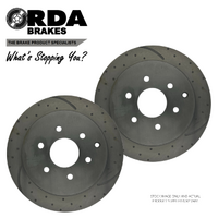 DIMPLED SLOTTED REAR BRAKE ROTORS for NISSAN PATROL Y62 5.6 2012 Onward RDA8259D