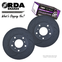 RDA7673D RDA DIMPLED SLOTTED FRONT ROTORS + PADS for Toyota Landcruiser VDJ79