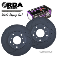 RDA8445D RDA DIMPLED SLOTTED FRONT BRAKE ROTORS + PADS for HOLDEN COLORADO RG 2.8 2016-2020