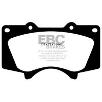 DP41657 EBC YELLOWSTUFF FRONT BRAKE PADS for TOYOTA PRADO 150 11/2009 ON