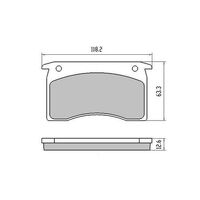 RDB1029 RDA GP MAX FRONT DISC BRAKE PADS for CHRYSLER HOLDEN PBR RECTANGLE PAD