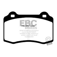 DP31788 EBC REDSTUFF REAR BRAKE PADS for JEEP GRAND CHEROKEE WK SRT8 2006-2021