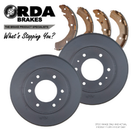 RDA6813 REAR BRAKE DRUMS + SHOES for Mitsubishi Triton ML-MQ 4WD/RWD 2006-2018