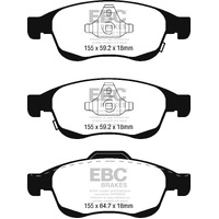DPX2247 EBC ULTIMAX FRONT BRAKE PADS for Fiat 500x Jeep Renegade