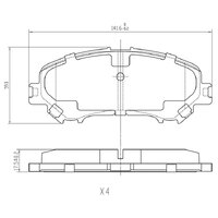 RDA CERAMIC FRONT BRAKE PADS for NISSAN XTRAIL T32 RENAULT KOLEOS 2016 On RDC2243