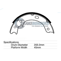 BRAKE BONDERS TRANSMISSION PARK BRAKE SHOES for NISSAN CIVILIAN W40/W41 N1896