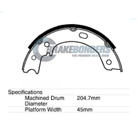 BRAKE BONDERS PARK BRAKE SHOES *1ST OVERSIZE for NISSAN CIVILIAN W40/W41 N1896-6