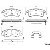 RDA GP MAX FRONT BRAKE PADS for LDV G10 2015 Onwards RDB2431