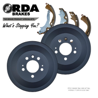 REAR BRAKE DRUMS + SHOES for VOLKSWAGEN AMAROK 2.0 TDi 2010-2022 RDA6827 