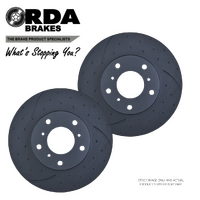 RDA7858D RDA DIMPLED SLOTTED FRONT BRAKE ROTORS for TOYOTA LANDCRUISER VDJ200 17"