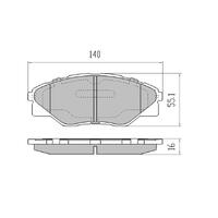 RDC2057 RDA PHANTOM CERAMIC FRONT BRAKE PADS for TOYOTA HILUX GGN15 RWD 2008-2015