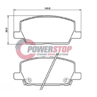 KEVLAR/CERAMIC FRONT DISC BRAKE PADS for HOLDEN TRAX TJ 1.4L 1.8L 2017-2020 PS5356-KC