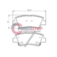 POWERSTOP KEVLAR/CERAMIC REAR DISC BRAKE PADS for KIA SPORTAGE QL 2.0 2015-2022 PS2088-KC