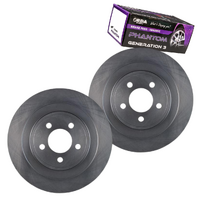 FRONT DISC BRAKE ROTORS + PADS for FORD TICKFORD AU *329mm 1999-2002 RDA506
