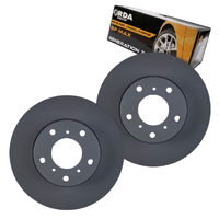 FRONT DISC BRAKE ROTORS + PADS for VOLKSWAGEN POLO AW 1.0 Turbo PR:1ZG 6/2017 On RDA8542