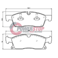 POWERSTOP 4WD FRONT BRAKE PADS for MERCEDES BENZ GLS350d X166 3.0L 2016-2019 PS5186-4WD