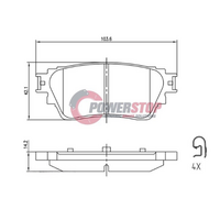 POWERSTOP KEVLAR CERAMIC PADS for MITSUBISHI OUTLANDER ZM 7 SEAT 330mm 2021 Onwards PSR18662
