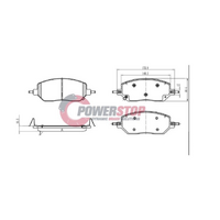 POWERSTOP KEVLAR CERAMIC FRONT BRAKE PADS for LDV D90 SV9A 2.0L Turbo 4cyl 2024 Onwards PS5340-KC