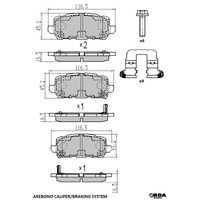 RDA GP MAX REAR BRAKE PADS for HONDA HR-V RU58 1.8L R18ZF 2015-12/2021 RDB2425