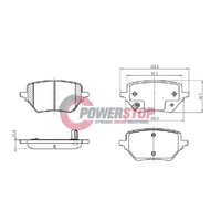 POWERSTOP KEVLAR CERAMIC REAR BRAKE PADS for LDV D90 SV9A 2.0L Turbo 4cyl 2024 Onwards PS5431-KC