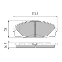 RDA PHANTOM CERAMIC FRONT BRAKE PADS for TOYOTA HIACE KDH200 2005-2010 RDC2047
