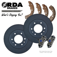RDA6809 RDA REAR BRAKE DRUMS + SHOES + W/Cyl for FORD COURIER PH 4.0L 2004-2006