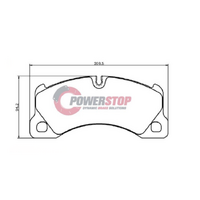 POWERSTOP FRONT BRAKE PADS for VOLKSWAGEN TOUAREG 7P Turbo Diesel V8 2010-2018 PS5353-KC