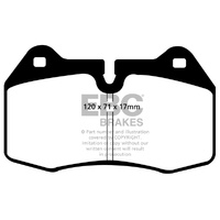 EBC YELLOWSTUFF FRONT BRAKE PADS for MASERATI GRAN TURISMO 4.2L V8 298kW 09/2007-10/2014 DP41032R