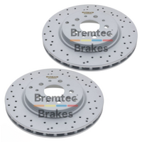 BREMTEC EVOLVE REAR BRAKE ROTORS for MASERATI GRAN TURISMO 4.2L V8 2007-2014 BDR90064EV