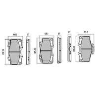 RDA PHANTOM CERAMIC FRONT BRAKE PADS for TOYOTA PRADO 95 1996-2002 RDC1323