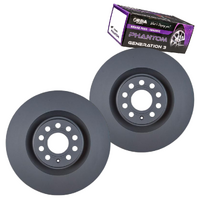 FRONT BRAKE ROTORS + PADS for VOLKSWAGEN PASSAT B6 R36 V6 PR 1LK 2007-2010 RDA7382