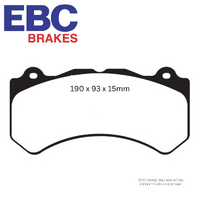 EBC YELLOWSTUFF FRONT BRAKE PADS for CHEVROLET CAMARO GEN6 6.2L LT1 2015 Onwards DP41853R