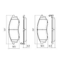 RDC2062 RDA PHANTOM CERAMIC FRONT BRAKE PADS for NISSAN NAVARA 3.0TD 2011-2014