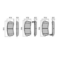 RDC2025 RDA PHANTOM CERAMIC REAR BRAKE PADS for Hyundai iLoad/iMax 2008-2021